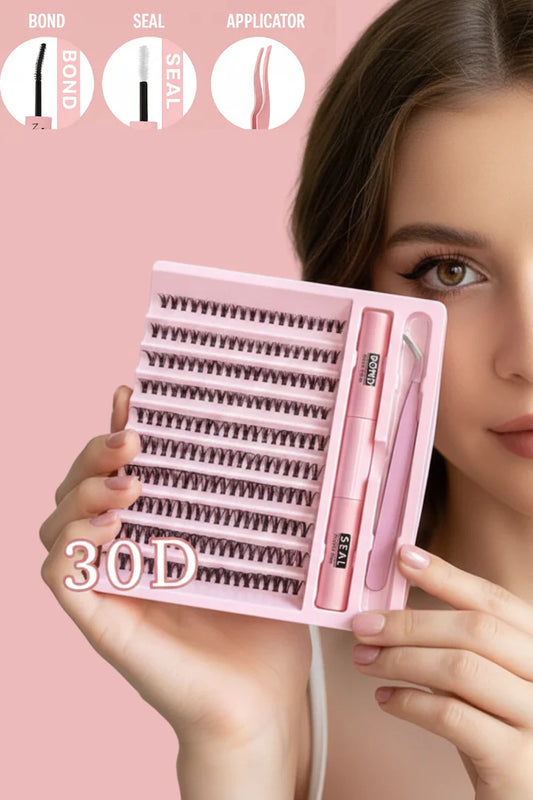 30D Faux Mink Cluster Lash Kit – C Curl (8–12mm)